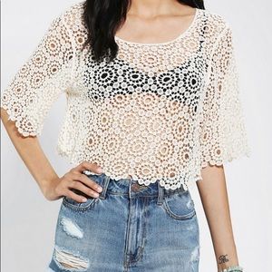 Lucca Couture Crochet Crop top